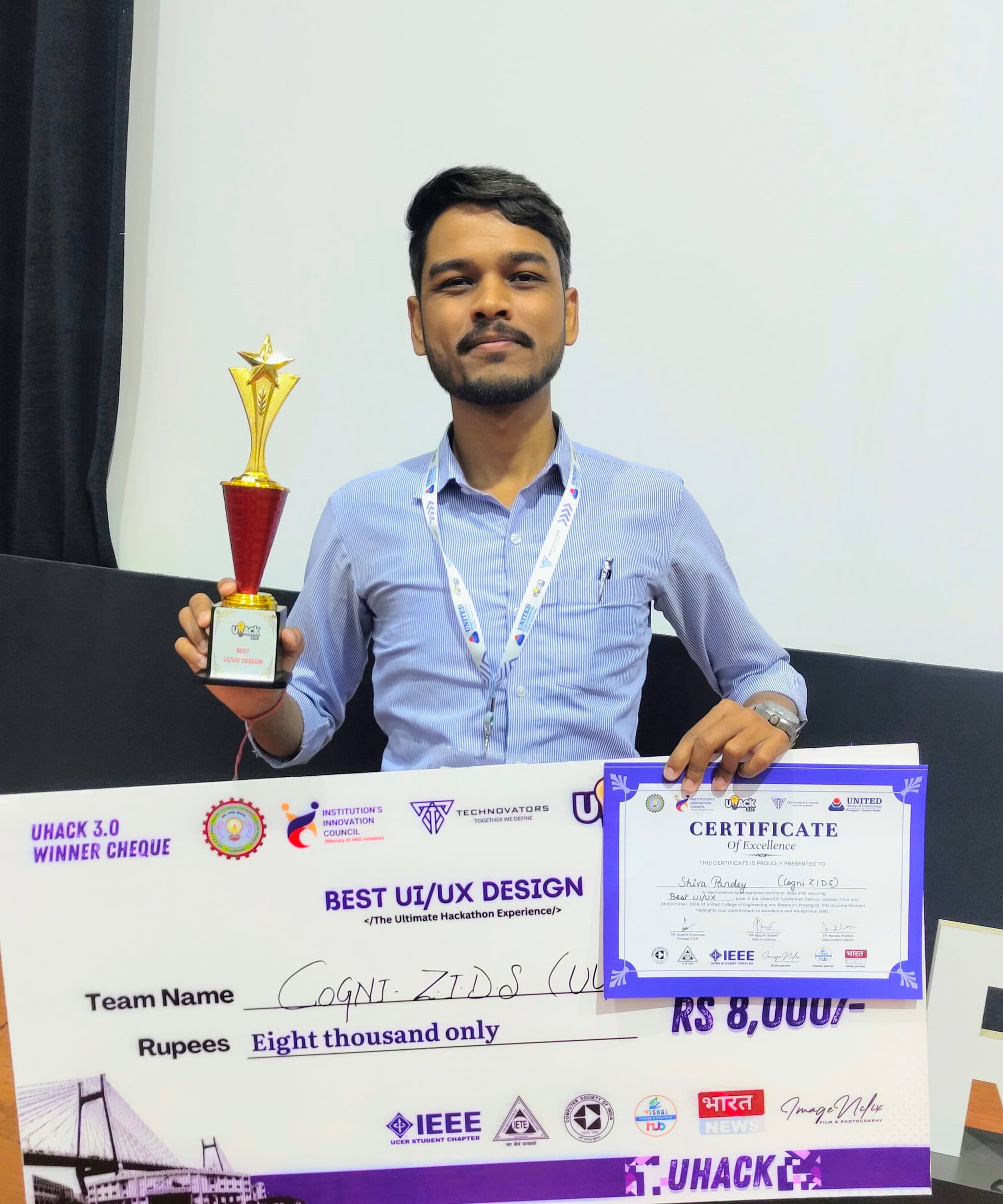 Uhack 3.0(Hackathon) Best UI/UX Winner